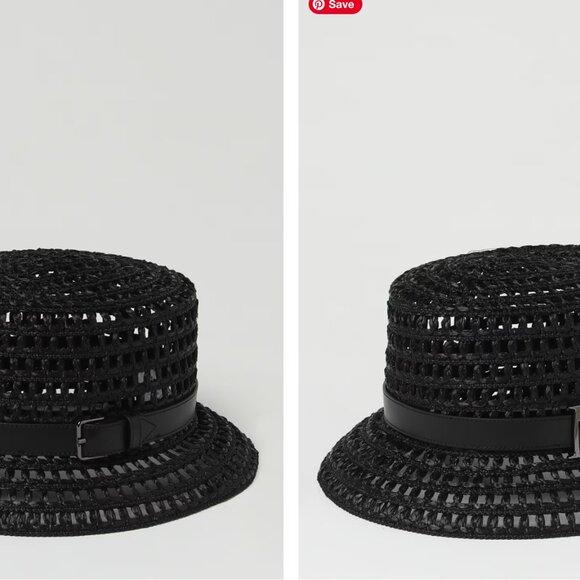 Max Mara Uccio Belted Black Bucket Hat
